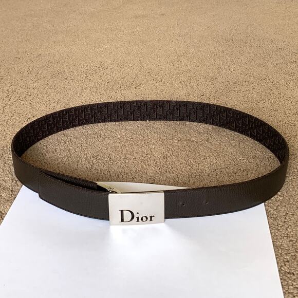 Christian Dior Other - Christian Dior unisex reversible 90 cm 36 inch brown trotter and leather belt